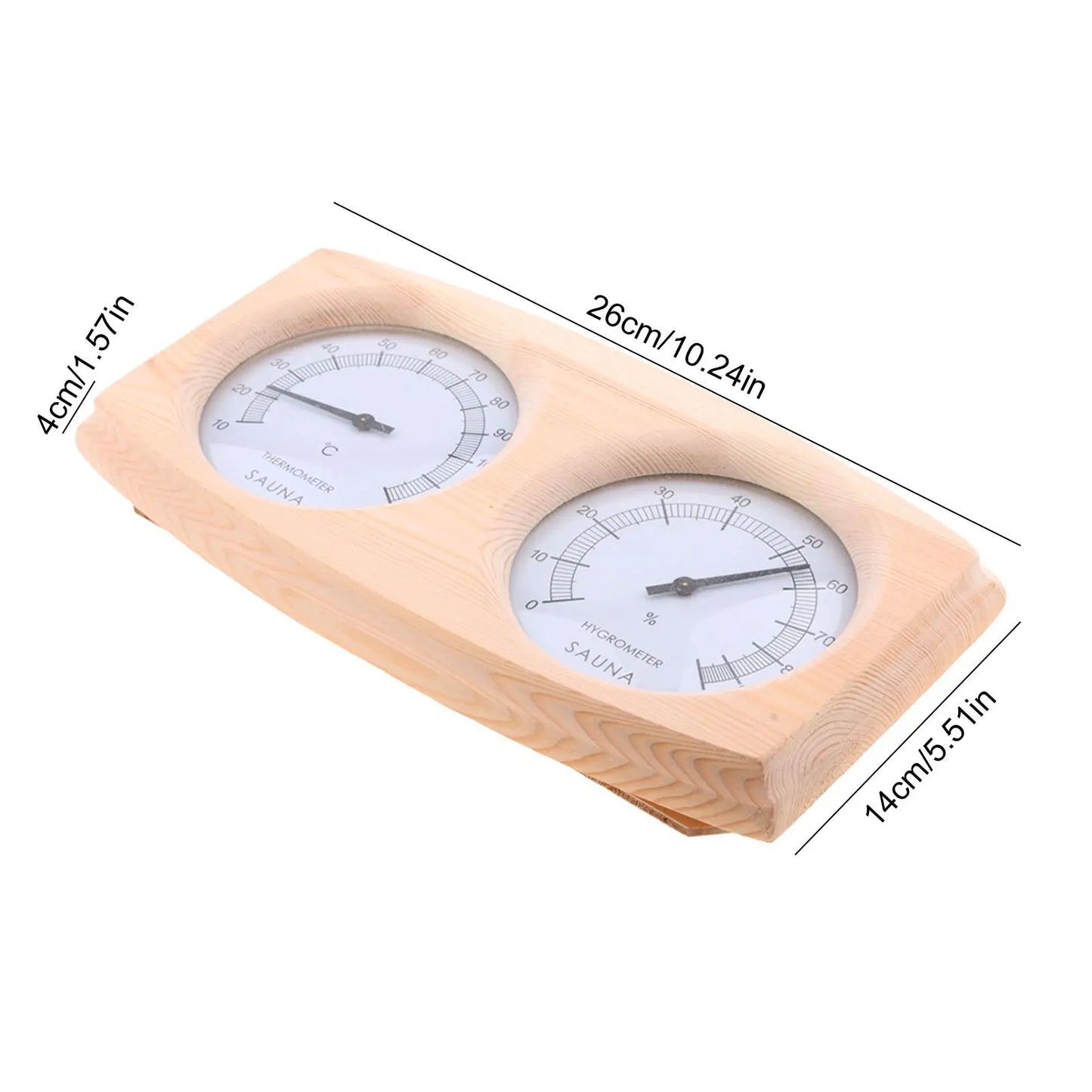 Wooden Sauna Hygrometer Temperature and Humidity Meter