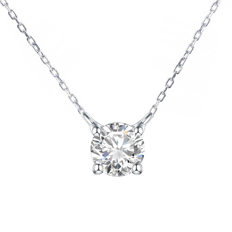 Lab-Grown Diamond Round Brilliant Solitaire Pendant | White