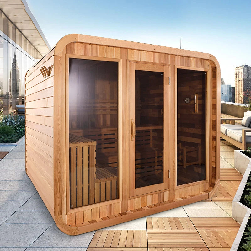 Wooden Courtyard Sauna Cube