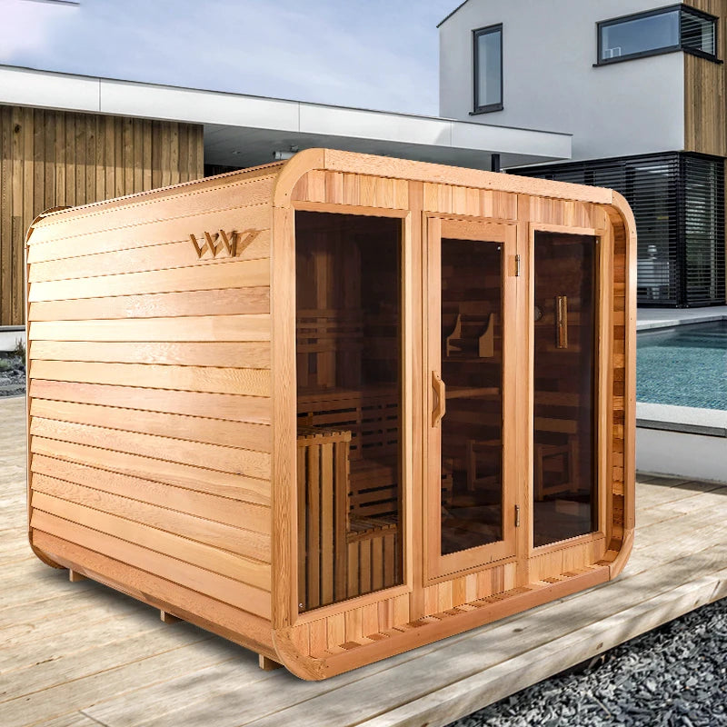 Wooden Courtyard Sauna Cube