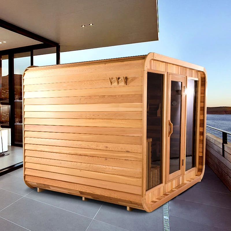 Wooden Courtyard Sauna Cube