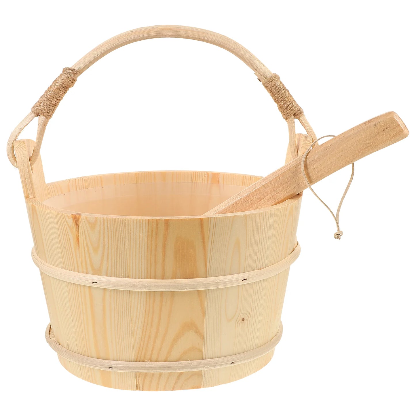 Wooden Sauna Bucket & Ladle