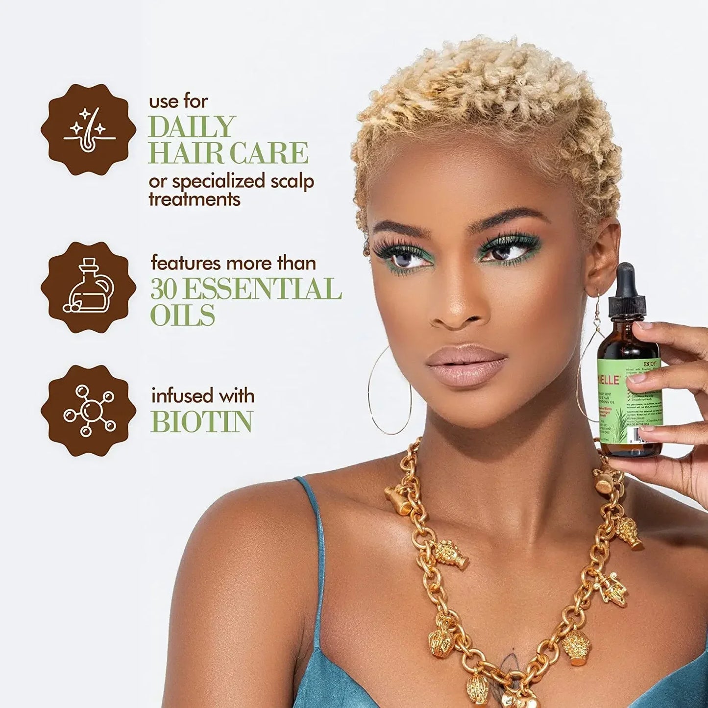 MIELLE Rosemary Mint Scalp & Hair Strengthening Oil for Hair Growth