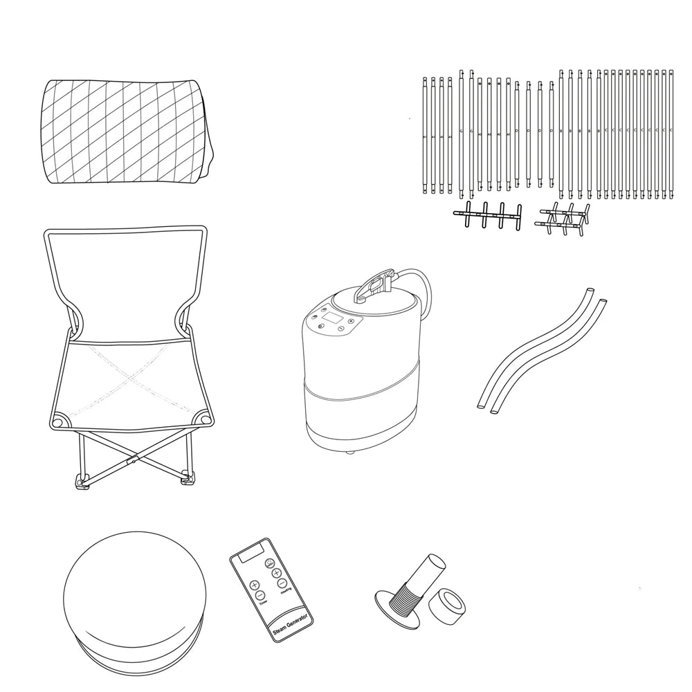 Full Body Personal Steam Sauna 2000W 4.2L